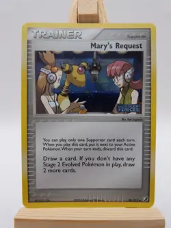 Pokemon Reverse Foil Card : Mary's Request 86/115 (Ex Unseen Forces) - Image 1