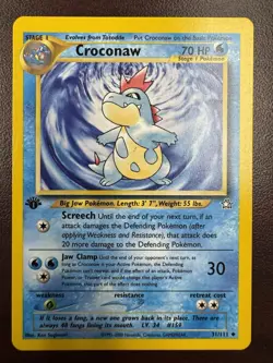 Pokemon Card Croconaw Neo Genesis 1st Edition Uncommon 31/111 (NM-) - Image 1