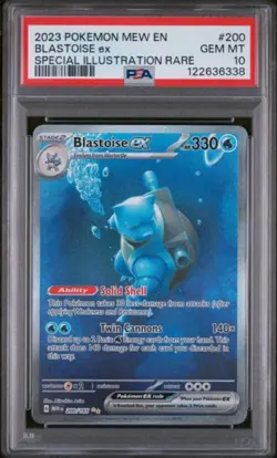 Blastoise ex #200 Pokemon Scarlet & Violet 151 PSA 10 - Image 1