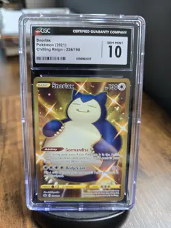 Pokemon 2021 Chilling Reign Gold Secret Rare Snorlax CGC 10 224/198 FREE SHIP - Image 1