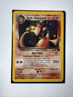 Pokemon Dark Charizard TCG 4/82Holo Rare Card UNLIMITED EDITION NM (near Mint) - Image 1