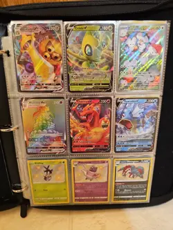 Huge Pokemon Card Binder Collection Lot 126 Cards- Charizard, Gold, Full Art VTG - Image 3