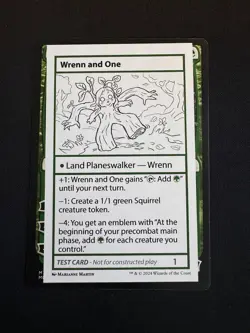 Wrenn and One NM Mystery Booster 2 Playtest Card - MTG - NM - Image 1