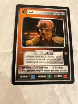 Star Trek CCG 1E RoA LECK Rare Card NEVER PLAYED - Image 1