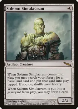 1X Solemn Simulacrum Mirrodin NM Artifact Rare MAGIC THE GATHERING CARD - Image 1