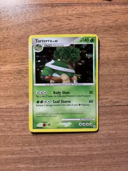 Torterra 17/130 Diamond & Pearl Holo Rare 2007 Nintendo Pokemon Card LP - Image 1