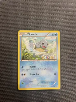 2013 Pokemon TCG Squirtle Card Build-A-Bear Workshop, Stamped Promo - Image 1