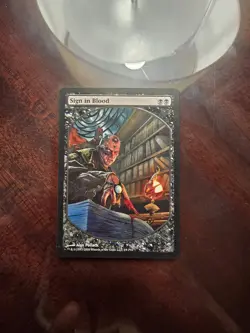 Sign in Blood Magic Player Rewards Regular MTG NM Magic Card - Image 1