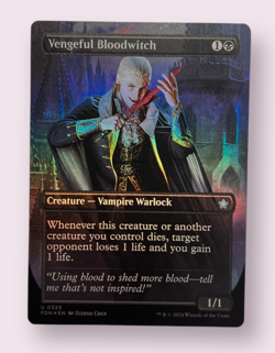 MTG Vengeful Bloodwitch (Borderless Foil) | Foundations NM - Image 1