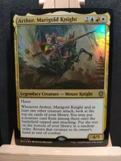 Arthur, Marigold Knight FOIL- Bloomburrow Commander - Mythic - NM (see pics) MTG - Image 1