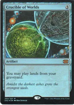 MTG: Double Masters 2022: Foil Crucible of Worlds: Lightly Played Condition - Image 1