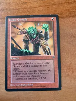 x1 MTG Goblin Grenade LP (56c/187) Fallen Empires Magic the Gathering - Image 1