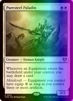 MTG Magic the Gathering Puresteel Paladin (51/1173) Commander Masters NM FOIL - Image 1