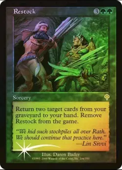 Magic the Gathering RESTOCK #206/350 Invasion Green Foil Rare NM 2000 - Image 1