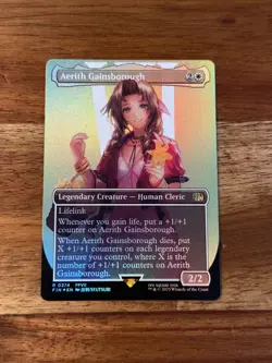 Final Fantasy Aerith Gainsborough Borderless Foil Magic MTG FIN374 - Image 1