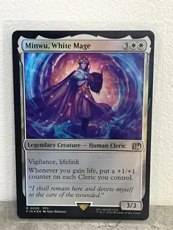 Minwu White Mage FOIL Final Fantasy MTG FIN 026 - Image 1