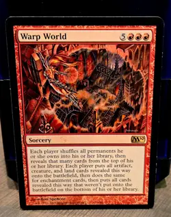 magic the gathering - Warp World - Sorcery - Rare - Red - Mountain - Image 1