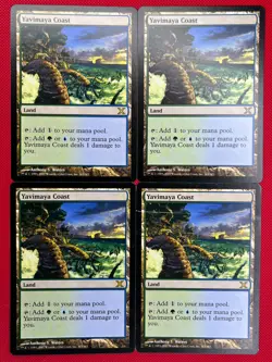 MTG 4X Yavimaya Coast X4 Core Set 10th Edition Magic - (3X LP & 1X Creased) - Image 1
