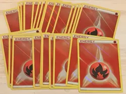 Pokemon TCG 2013 x 25 Fire Energy Promo Holo English Card Near Mint - Image 1