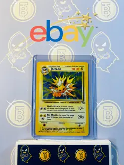 Jolteon 4/64 MP/LP Played Jungle Set 1999 Pokemon Card Holo Rare Holofoil - Image 1
