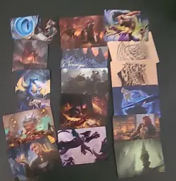 Magic the Gathering Dungeons And Dragons Art Series 16 Cards, No Repeats. - Image 1