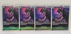 Set Of 4 Dracule Mihawk OP12-030 SR Legacy of the Master ONE PIECE Card English - Image 1