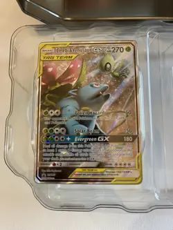 Pokemon TCG Celebi And Venusaur GX Tag Team Promo Card With Empty Tin - Image 3