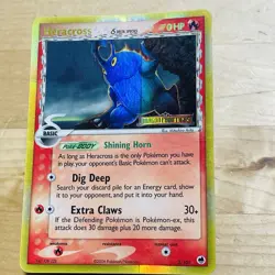 Heracross 3/101 EX Dragon Frontiers Stamp Reverse Holo Rare English Pokemon Card - Image 3