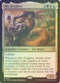 Mr. Foxglove Commander: Bloomburrow Foil - Image 1