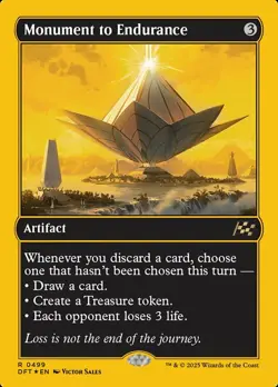 MTG Monument to Endurance - First-Place Foil, NM-Mint, English Aetherdrift - Image 1