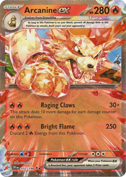 Pokemon TCG Arcanine ex 032/198 Sv01: Scarlet & Violet Base Set Double Rare Holo - Image 1