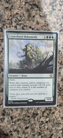 1x NM Craterhoof Behemoth Tarkir: Dragonstorm Mythic MTG Magic the Gathering - Image 1