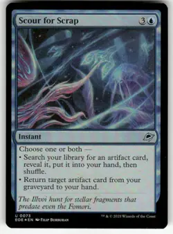 SCOUR FOR SCRAP U MAGIC THE GATHERING MTG EDGE OF ETERNITIES 73 FOIL NM - Image 1