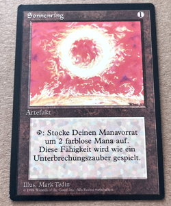 Magic The Gathering Sol Ring Sonnenring German 3rd Edition Revised Black Border - Image 1