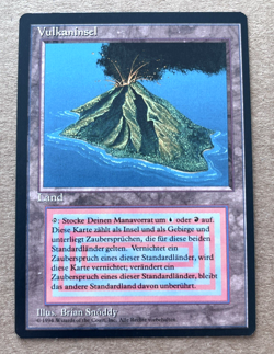 Magic The Gathering Volcanic Island German Card 3rd Edition Revised Black Border - Image 1
