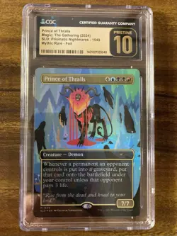 MTG✨PRINCE OF THRALLS Brdless/Ext Art FOIL✨SLD CGC 10 PRISTINE Mythic Creature - Image 1