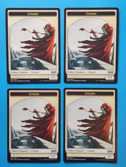 MTG 4x Citizen Token x4 NM Ultimate Masters Magic 1/1 White Playset - Image 1