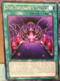 Yugioh! LP Don Thousand's Throne - PRIO-EN059 - Rare - 1st Edition Lightly Playe - Image 1