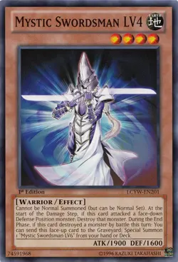 Mystic Swordsman LV4 - LCYW-EN201 - Common - Unlimited Edition - Lightly Played - Image 1