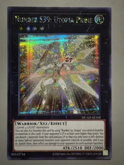 YUGIOH NUMBER S39: UTOPIA PRIME ASIA ENGLISH EDITION DUAD-AE102 SECRET RARE - Image 1