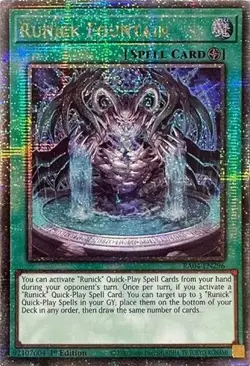 Runick Fountain (Quarter Century Secret Rare) Quarter Century Stampede LP YuGiOh - Image 1