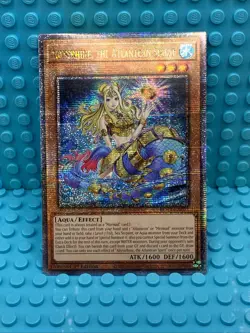 Yugioh! Abyssrhine, The Atlantean Spirit ROTA-EN017 Quarter Century Secret Rare - Image 1