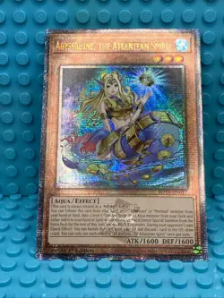 Yugioh! Abyssrhine, The Atlantean Spirit ROTA-EN017 Quarter Century Secret Rare - Image 2