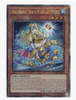 Yugioh! Abyssrhine, The Atlantean Spirit ROTA-EN017 Quarter Century Secret Rare - Image 1