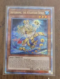 Yugioh! Abyssrhine, The Atlantean Spirit ROTA-EN017 Quarter Century Secret Rare - Image 2