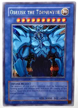 Yu-Gi-Oh! Obelisk the Tormentor JMP-EN004 Limited Edition Secret Rare MP - Image 1
