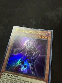 Yugioh Misprint Crimped Error Card - Vision Hero Vyon Ultra Rare Holo - Image 2