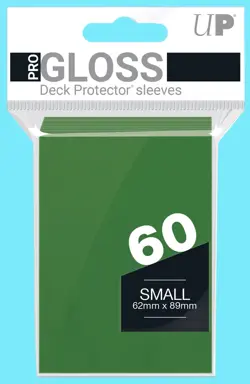 60 Ultra Pro GLOSS GREEN DECK PROTECTOR Small Gaming Card Sleeves Yugioh tcg ccg - Image 1
