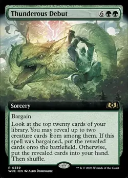 Thunderous Debut - Extended Art WoE NM MTG - Image 1