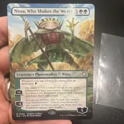 Nissa, Who Shakes the World (Borderless) Commander Bloomburrow Foil MTG 84 - Image 1